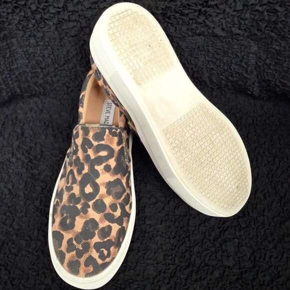 Steve Madden Gills Platform Slip-On Sneakers Leopard Print Size 6 - Picture 5 of 6